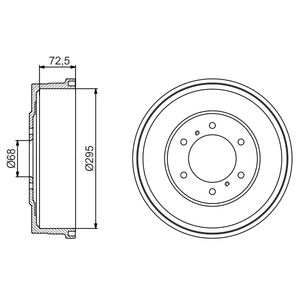 Bosch Brake Drum Rear 0986477215
