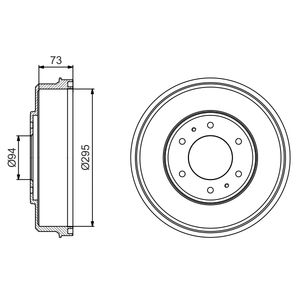 Bosch Brake Drum Rear 0986477232