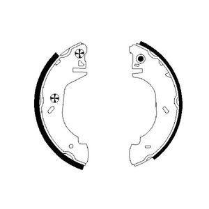 Bosch Brake Shoes Set 0986487524