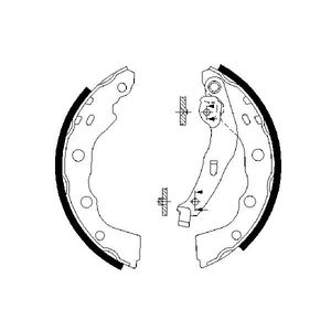 Bosch Brake Shoes Set 0986487577