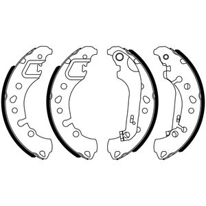Bosch Brake Shoes Set 0986487961