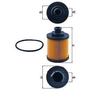 Mahle Oil Filter OX418D