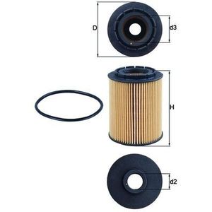 Mahle Oil Filter OX160D