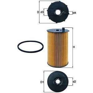 Mahle Oil Filter OX205/2D