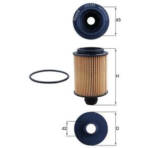 Mahle Oil Filter OX553D
