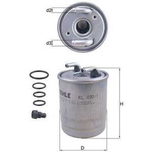 Mahle Fuel Filter KL490/1D