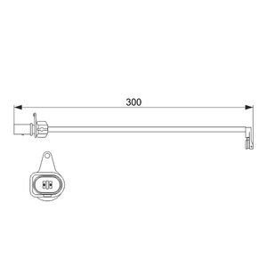 Bosch Brake Pad Wear Indicator Sensor Front 1987474505