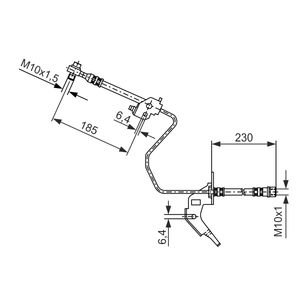 Bosch Brake Hose Rear Right 1987476200