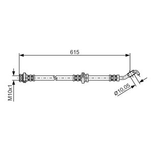 Bosch Brake Hose Front Right 1987476362