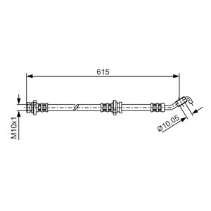 Bosch Brake Hose Front Left 1987476363