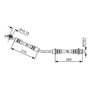 Bosch Brake Hose Front Left 1987481409