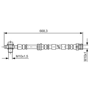 Bosch Brake Hose Front 1987481693