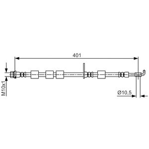 Bosch Brake Hose Front Right 1987481700