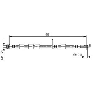 Bosch Brake Hose Front Left 1987481701