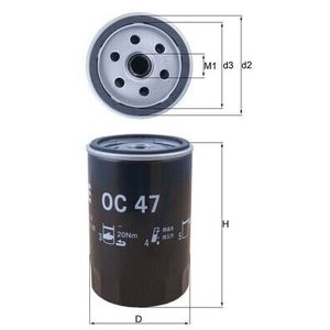 Mahle Oil Filter OC47