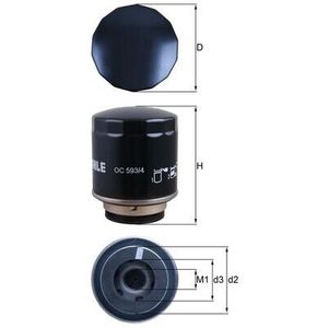 Mahle Oil Filter OC593/4