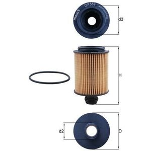 Mahle Oil Filter OX559D