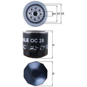 Mahle Oil Filter OC28