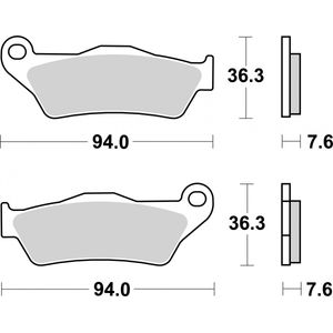 Brembo Motorcycle Brake Pads Set 07BB04SA