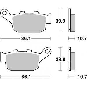 Brembo Motorcycle Brake Pads Set 07HO27SP
