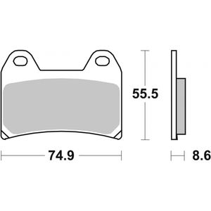Brembo Motorcycle Brake Pads Set 07BB19SA