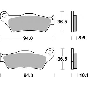 Brembo Motorcycle Brake Pads Set Rear 07BB28SP