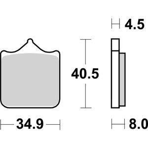 Brembo Motorcycle Brake Pads Set 07BB33SA