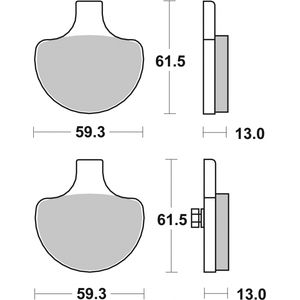Brembo Motorcycle Brake Pads Set Front 07HD0614