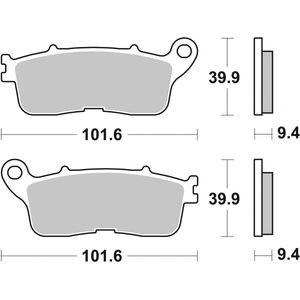 Brembo Motorcycle Brake Pads Set Rear 07HO60SP