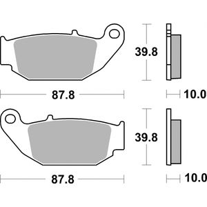 Brembo Motorcycle Brake Pads Set Rear 07HO61SD
