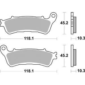 Brembo Motorcycle Brake Pads Set Rear 07HO66SP