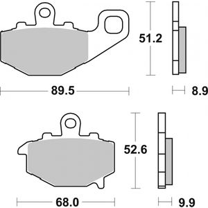 Brembo Motorcycle Brake Pads Set Rear 07KA16SP