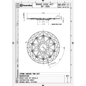 Brembo Motorcycle Brake Disc 208973711