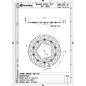 Brembo Motorcycle Brake Disc 208973721
