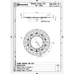 Brembo Motorcycle Brake Disc 208973773