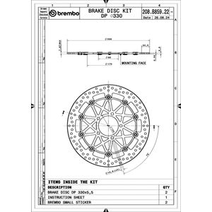 Brembo Motorcycle Brake Disc 208B85922