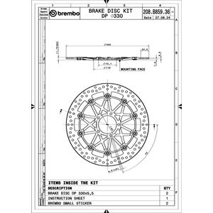 Brembo Motorcycle Brake Disc 208B85936