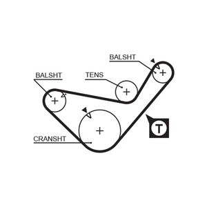 Gates Balance Shaft Belt 5436XS