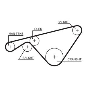 Gates Balance Shaft Belt 5463XS