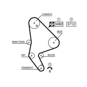 Gates Timing Belt 5590XS
