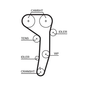 Gates Timing Belt 5607XS