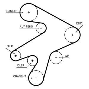 Gates Timing Belt 5711XS