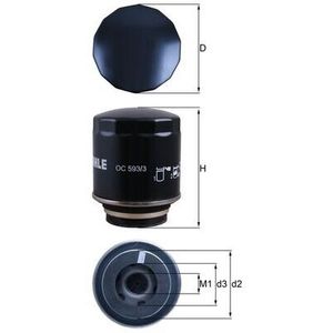 Mahle Oil Filter OC593/3