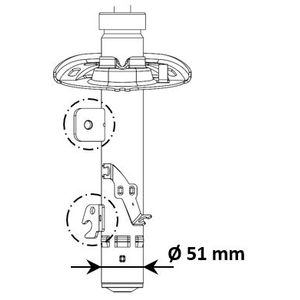 KYB Shock Absorber (Single Handed) Front Right 3338055