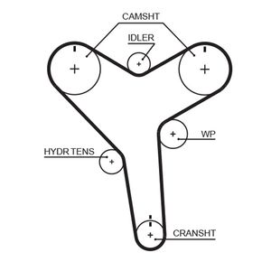 Gates Timing Belt T257