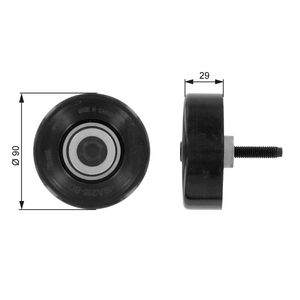 Gates Aux Belt Idler Pulley T36089