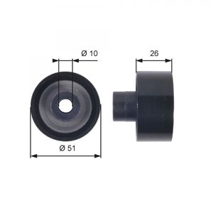 Gates Aux Belt Idler Pulley T36090