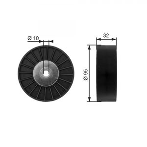 Gates Aux Belt Idler Pulley T36135