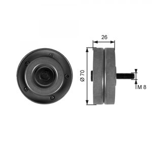 Gates Aux Belt Idler Pulley T36168