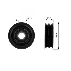 Gates Aux Belt Idler Pulley T36189